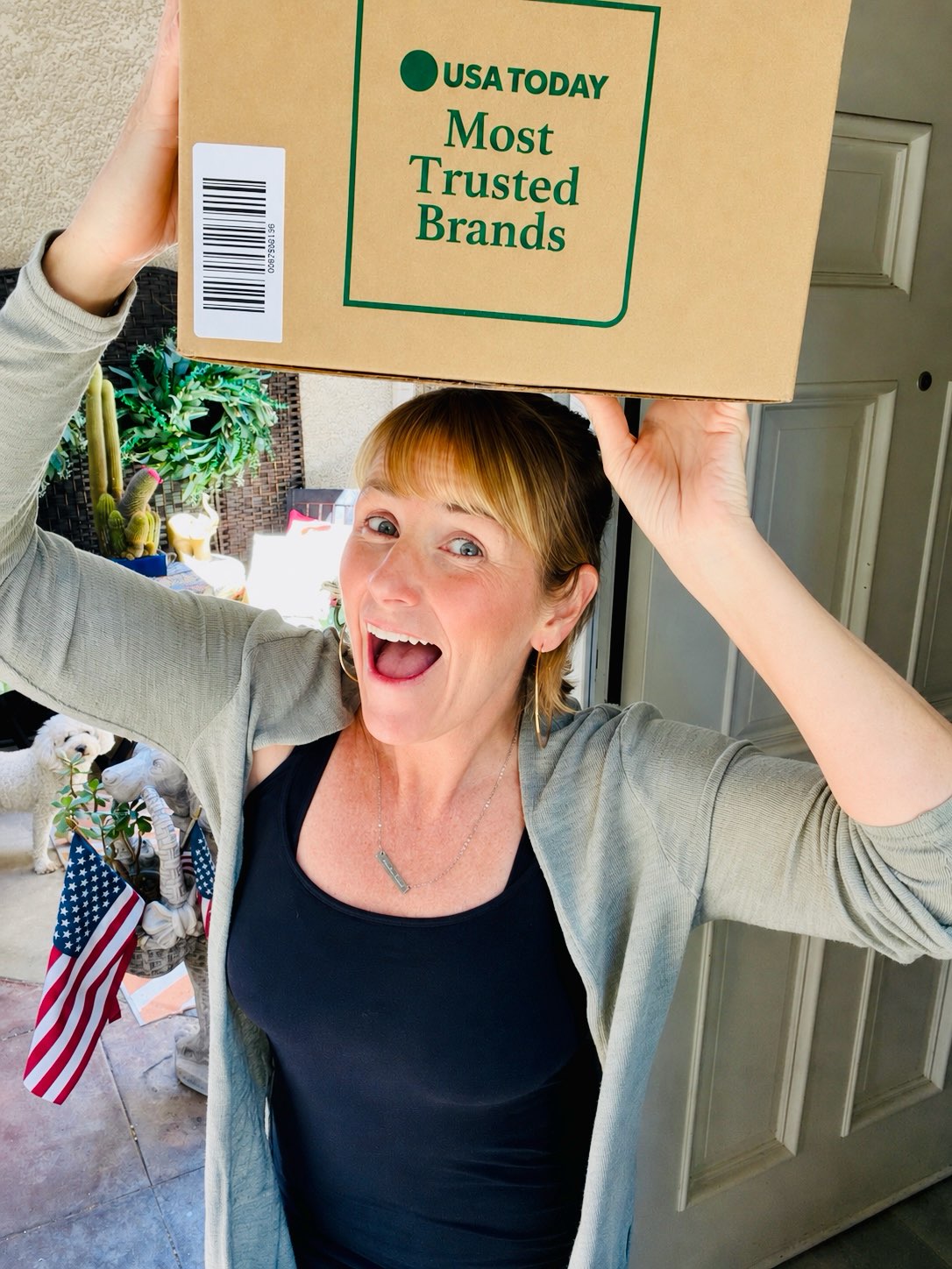 Woman simplifying her household with cleaner products